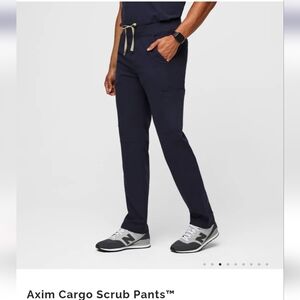 Men's Navy Figs Axim Cargo Scrub Pants